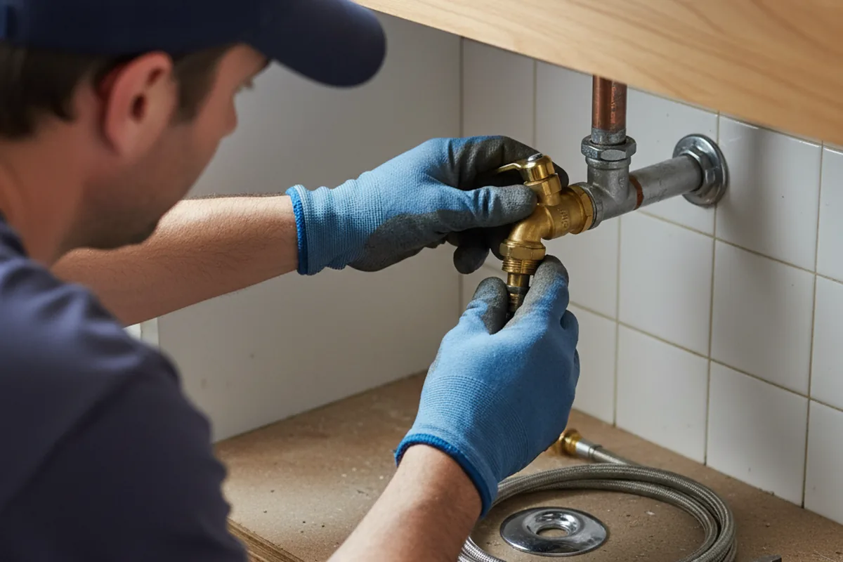 Shutoff valve and fitting work during Emergency Plumbing in New Tripoli